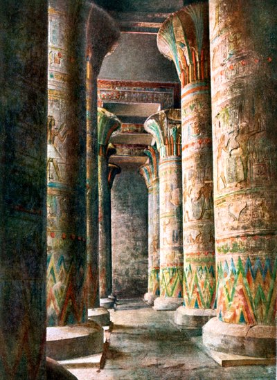 Sütunlar, Horus Tapınağı, Edfu, Mısır, 20. Yüzyıl by Unbekannt