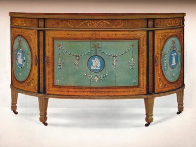 Lunette Formu Komodini, c1775 by Unbekannt