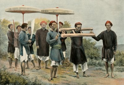 Cezada Yürüyen Mahkum, Cezada Mahkûm Yürüyüş, 1900. by Unbekannt