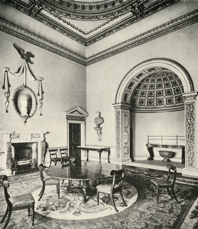 Kontrastlı İç Mekanlar: Palladian - Yemek Odası, Holkham, Norfolk, William Kent, Regency ile by Unbekannt