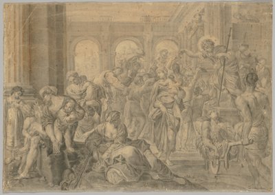Annibale Carraccis St. Roch Bağış Sadakasının kopyası, 1595 veya sonrası. by Unbekannt
