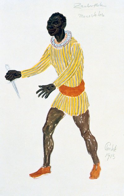 Monostatos için kostüm tasarımı, 1913 by Unbekannt