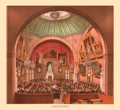 Konsey Odası Londra Guildhall, 1886 by Unbekannt