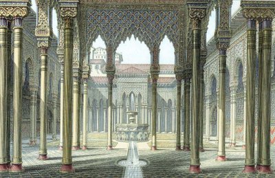 Aslanlar Mahkemesi, Alhambra sarayı, Granada, İspanya, 19. yüzyılın sonlarında by Unbekannt