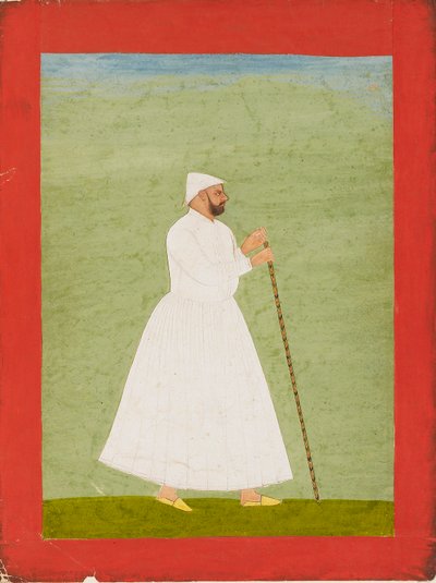 Beyaz bir jama giyen mahkeme yetkilisi, c1740 by Unbekannt
