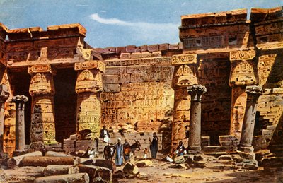 Medinet Hobou tapınağının avlusu, c1918-c1939. by Unbekannt