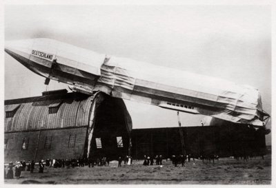 Crashed Zeppelin LZ 8 Deutschland II, Düsseldorf, Almanya, 1911 1933 by Unbekannt
