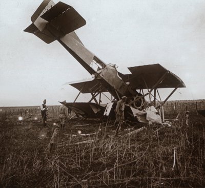 Düşen uçak, Tracy-le-Val, kuzey Fransa, c1914-c1918 by Unbekannt