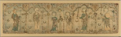 Azizler tarafından kuşatılan çarmıha gerilme, İngiliz, ca. 1270 muhtemelen 1272