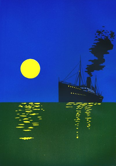 Güneşle Denizde Yolcu Gemisi, 1909. by Unbekannt