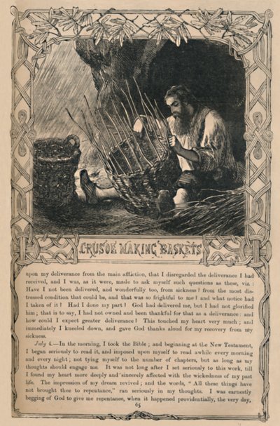 Crusoe Sepet Yapımı, c1870 by Unbekannt