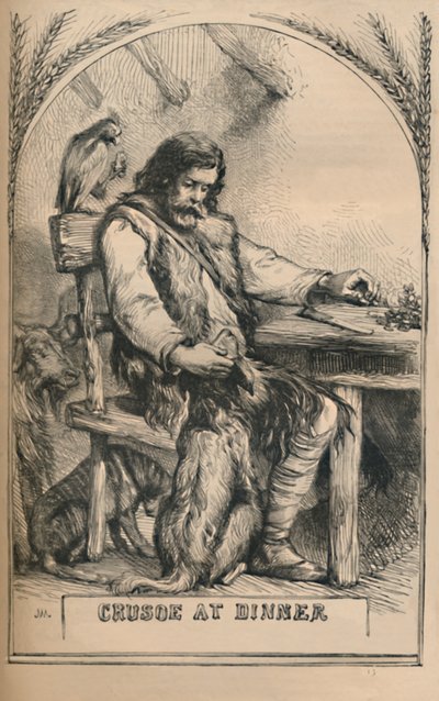 Akşam Yemeğinde Crusoe, c1870 by Unbekannt