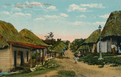 Küba: Balıkçı Köyü. Bohios. Balıkçı Köyü, 1919 by Unbekannt