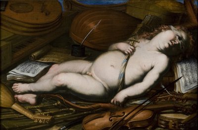 Müzik Aletleri Arasında Aşk Tanrısı, 17. Yüzyılın Ortası by Unbekannt