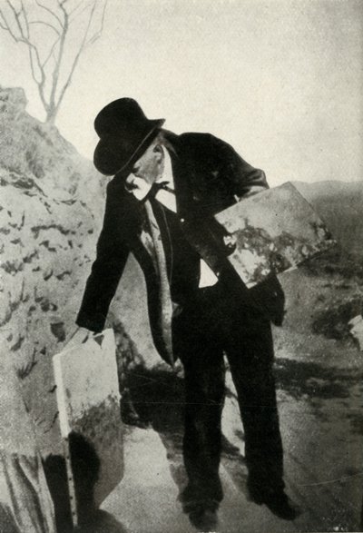 Cézanne, resim ve paletli, c1900, 1947. by Unbekannt