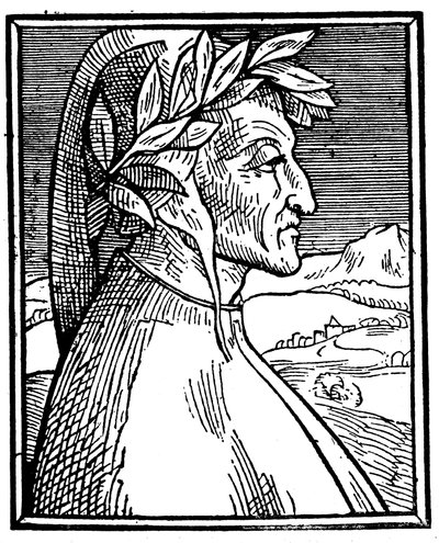 Dante Alighieri 1265-1321, İtalyan şair, 1521 by Unbekannt