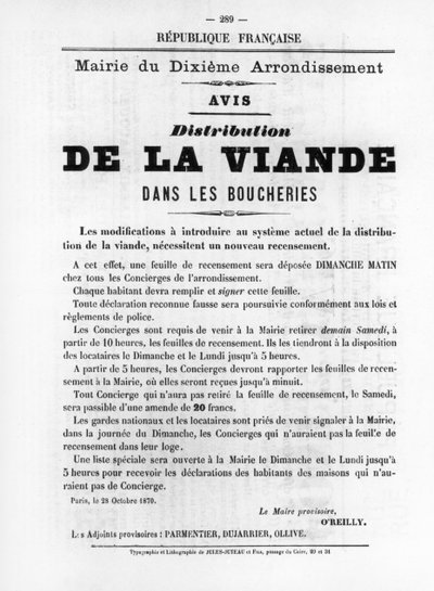 De La Viande, Paris Komünü