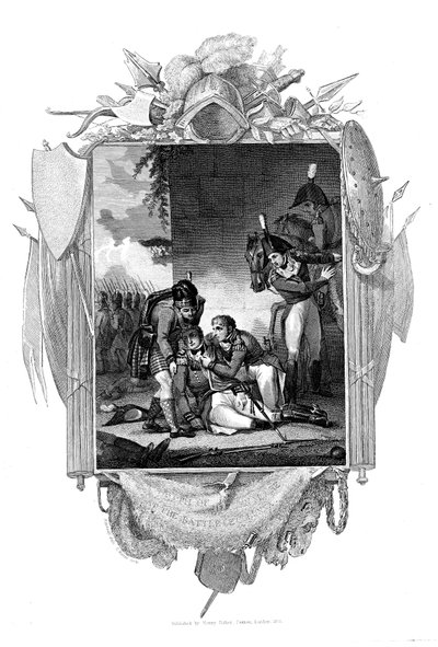 Korgeneral Sir John Moore'un ölümü, İngiliz askeri, La Coruna, İspanya, 1809 by Unbekannt