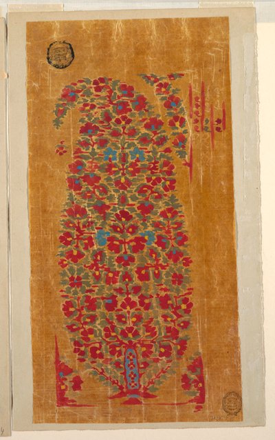 Hintli Motifli Dokuma Şal İçin Tasarım by Unbekannt