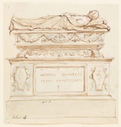 Filippo Lovazzi için bir Kabir Anıtı Tasarımı by Unbekannt