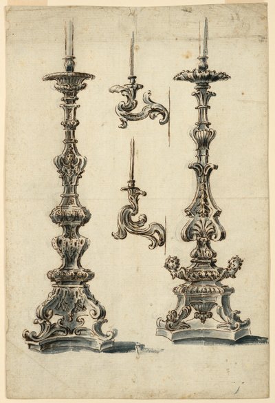 Altar Şamdanları ve Şamdanları İçin Tasarımlar by Unbekannt