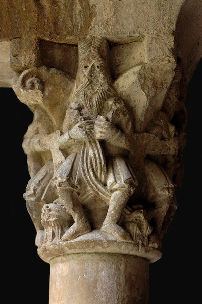 Sant Pere de Galligants manastırındaki bir başkentin detayı, 12. yüzyıl by Unbekannt