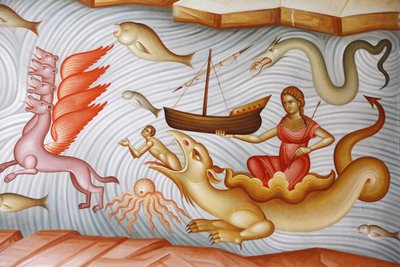 CapharnaŸm (Capernaum) Rum Ortodoks kilisesinde bir fresk detayı, CapharnaŸm, İsrail by Unbekannt