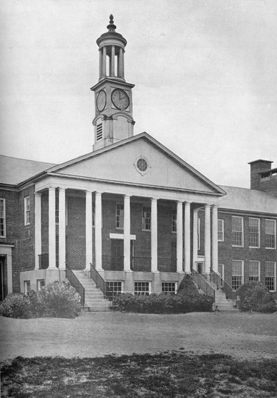 Giriş cephesinin detayı, Bird School İlköğretim ve Ortaokul, Walpole, Massachusetts, 1922 by Unbekannt
