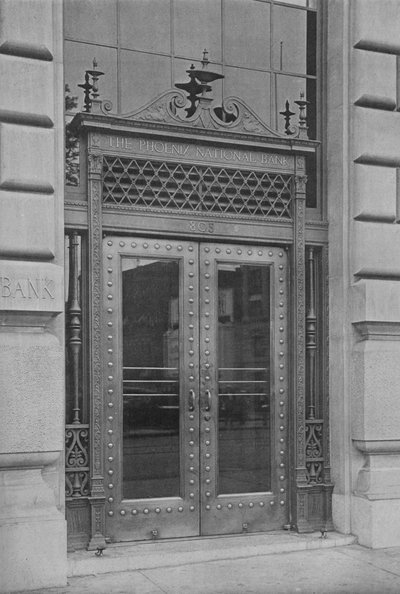 Yan giriş kapısından detay, Phoenix Ulusal Bankası, 1924 by Unbekannt