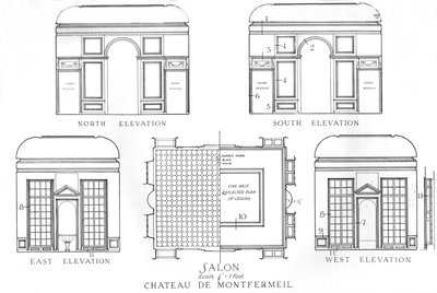 Salonların detayları, Chateau de Montfermeil, Paris, 1924 by Unbekannt