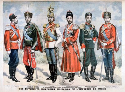 İmparatorun farklı Rus askeri üniformaları, 1896 by Unbekannt