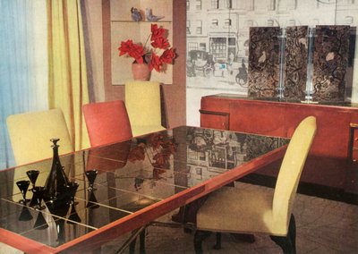 Sang-de-boeuf vernikli yemek odası, Hayes Marshall tarafından Fortnum & Mason Ltd., Londra, 1937. by Unbekannt