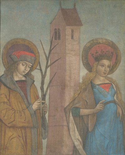 Azizler Achatius, Barbara, Apollonia ve Sebald, c. 1490. by Unbekannt