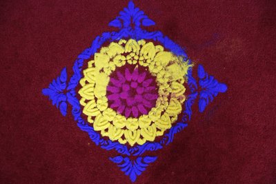Diwali rangoli Shirdi Sai Baba tapınağında, Leicester. Birleşik Krallık by Unbekannt