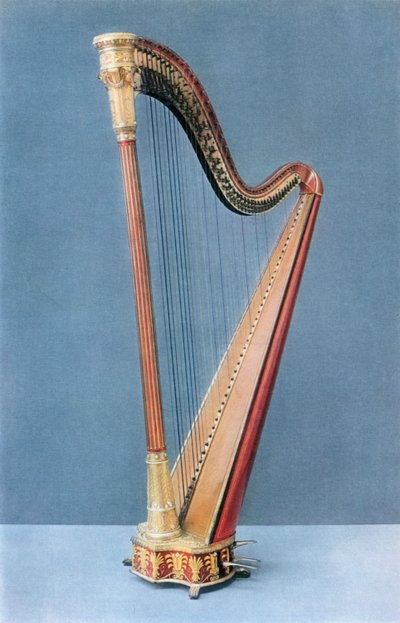Erard Frères tarafından yapılan çift pedallı arp, Paris, on dokuzuncu yüzyılın ortaları, 1948 by Unbekannt