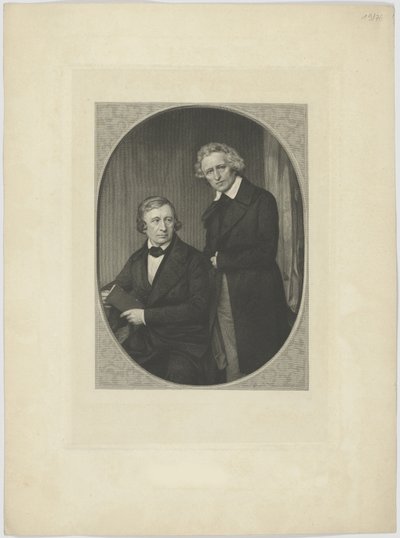 Grimm Kardeşlerin Çifte Portresi, yaklaşık 1845. by Unbekannt