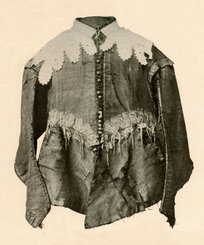 Gümüş aiglets ile galon uçları ile süslenmiş siyah ipek ikili, c17. yüzyıl, 1937. by Unbekannt