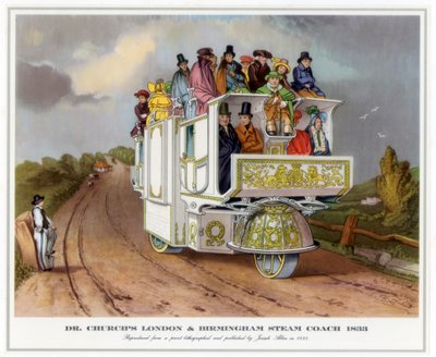 Dr Churchs Londra ve Birmingham Buharlı Koç, 1833 by Unbekannt
