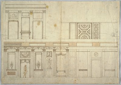 Çizim, İç Mekan Tasarımı, 1800–1820 by Unbekannt