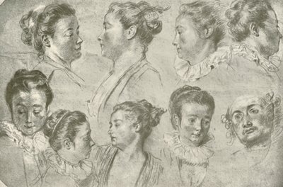 Üç Tebeşirle çizim, 18. yüzyılın başlarında, 1908. by Unbekannt
