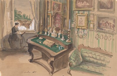 İç Mekan Çizimi: Salon, 1857. by Unbekannt