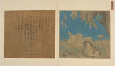 Ördek yavruları, kayalar ve çiçekler, Ming hanedanı, 1368-1644. by Unbekannt