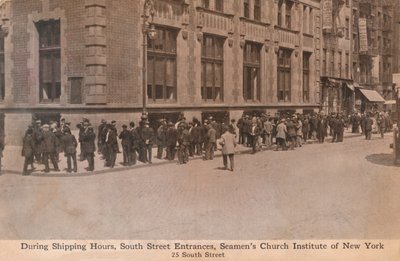 Nakliye Saatleri Sırasında, South Street Girişleri, New York Seamens Kilisesi Enstitüsü, c1888. by Unbekannt