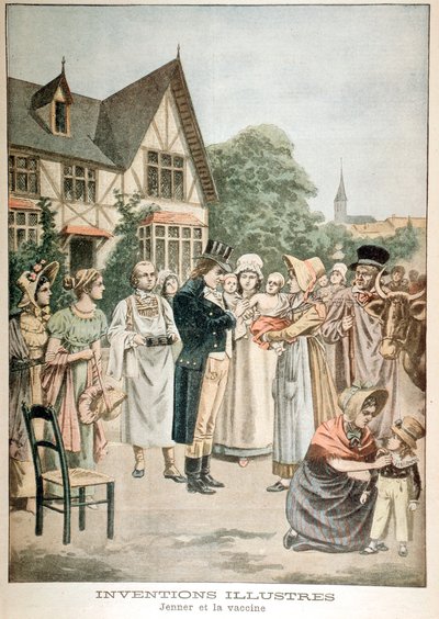 Edward Jenner 1749-1823 İngiliz doktor, çocuğu Cowpox serumu ile aşılıyor, 1901 by Unbekannt