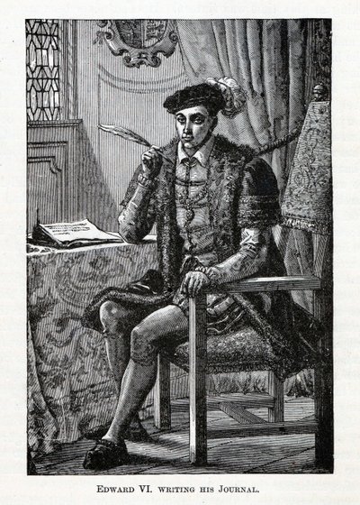 Edward VI, Günlüğünü yazarken, 1882 by Unbekannt