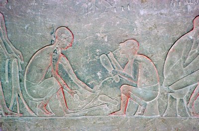 Ayakkabıcıları gösteren Mısır kabartması, MÖ 14. yüzyıl by Unbekannt