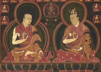 Sekizinci Karmapa, Mikyo Dorje (1507-1554) ve öğretmeni First Sangye Nyenpa by Unbekannt