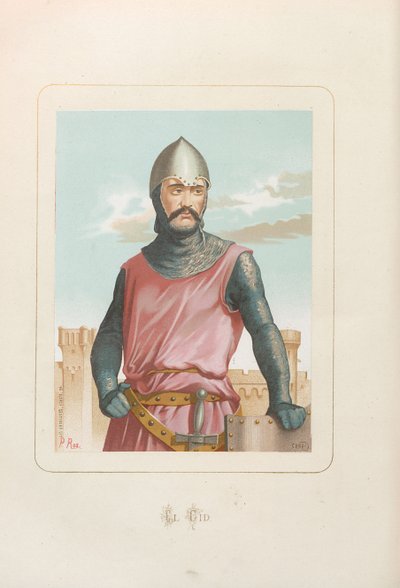 El Cid Rodrigo Diaz de Vivar. Gönderen: Tüm zamanların ünlü erkek ve kadınları..., 1875-1877 by Unbekannt