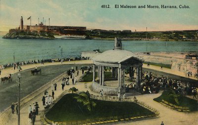 El Malecon ve Morro, Havana, Küba, c1915. by Unbekannt