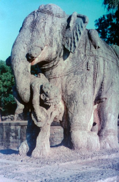 Fil heykeli, Khajuraho, Hindistan. c950-1050. 20. yüzyıl by Unbekannt